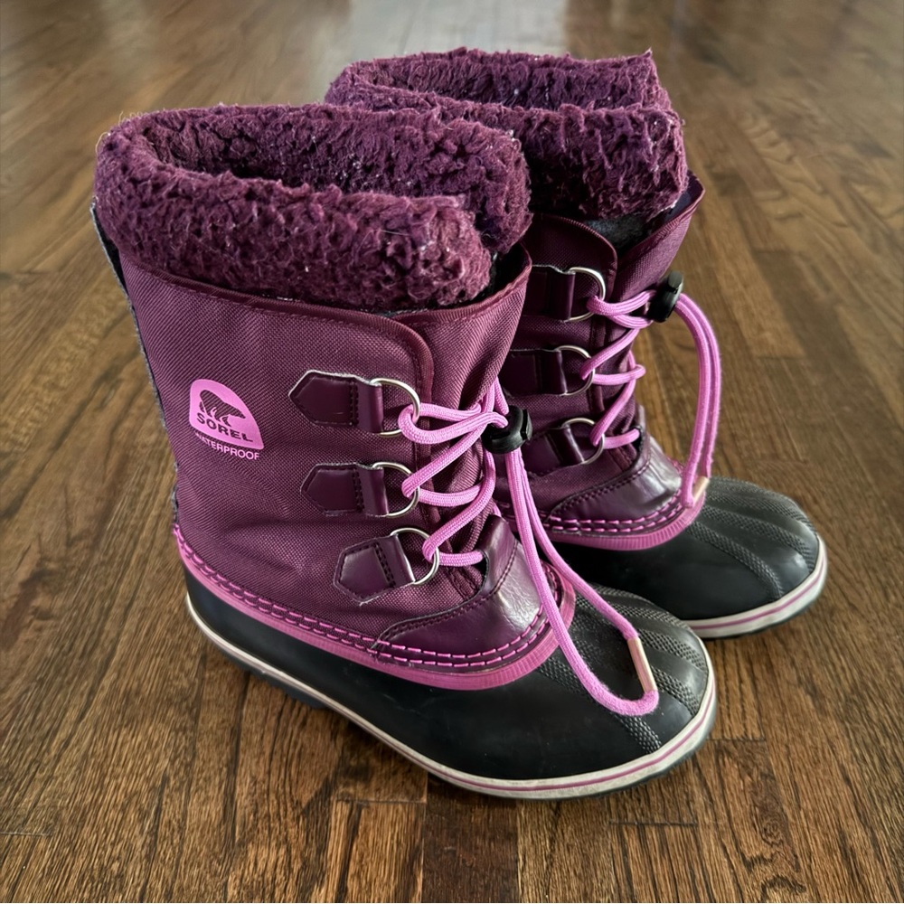 Sorel Waterproof Winter Snow Boots - Size Youth 4